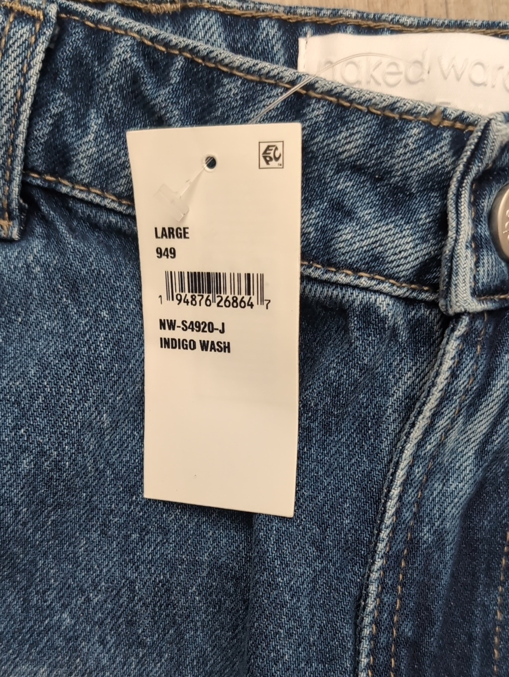 Naked Wardrobe Cargo Denim Maxi Skirt in Indigo Wash- L - Picture 3 of 3